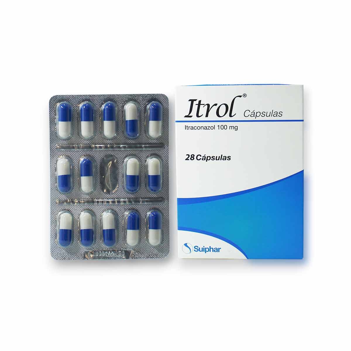 Itrol 100 mg 28 Caps | Suiphar | Dermatodo