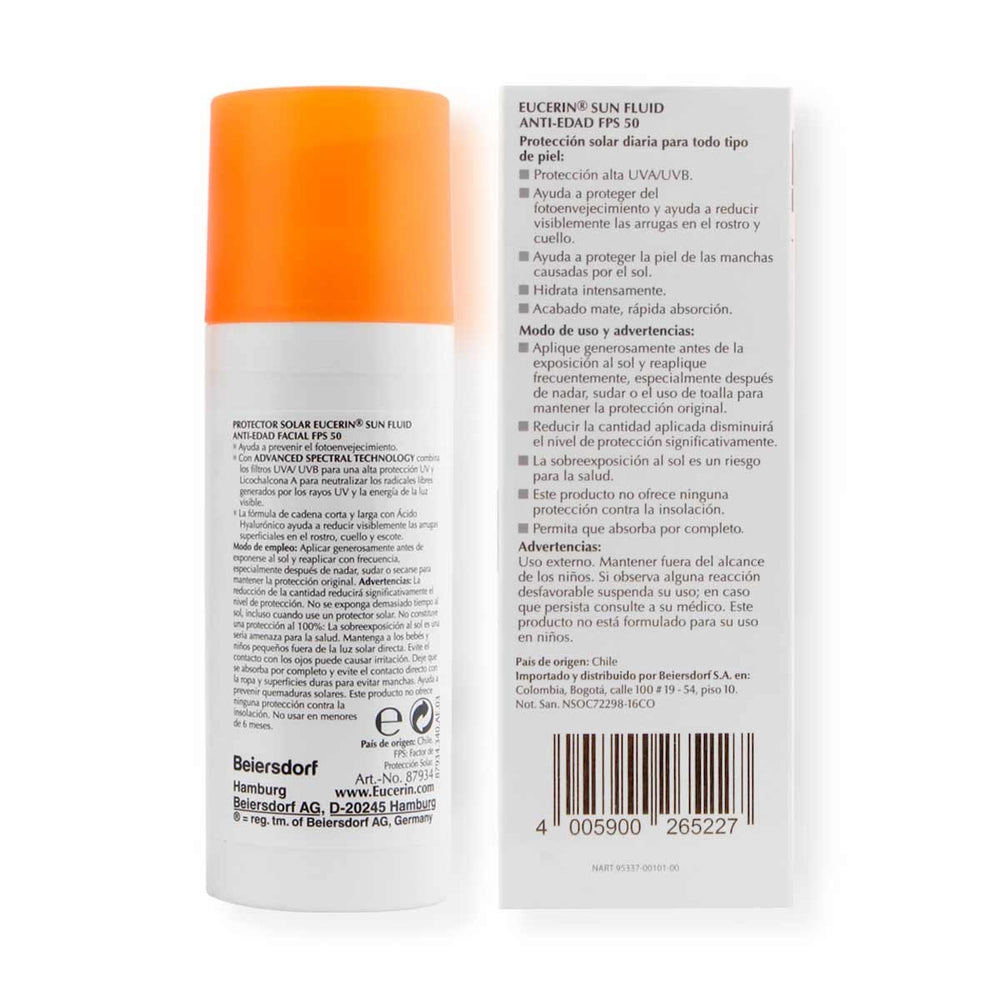 Protector solar Fluido Antiedad SPF 50+ | 50 ml