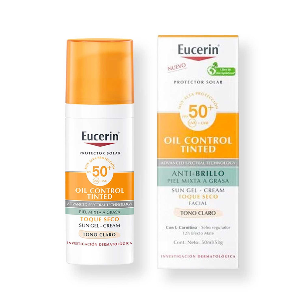 Eucerin Protector Solar Toque Seco Oil Control FPS 50+ Tono Claro |50 ml