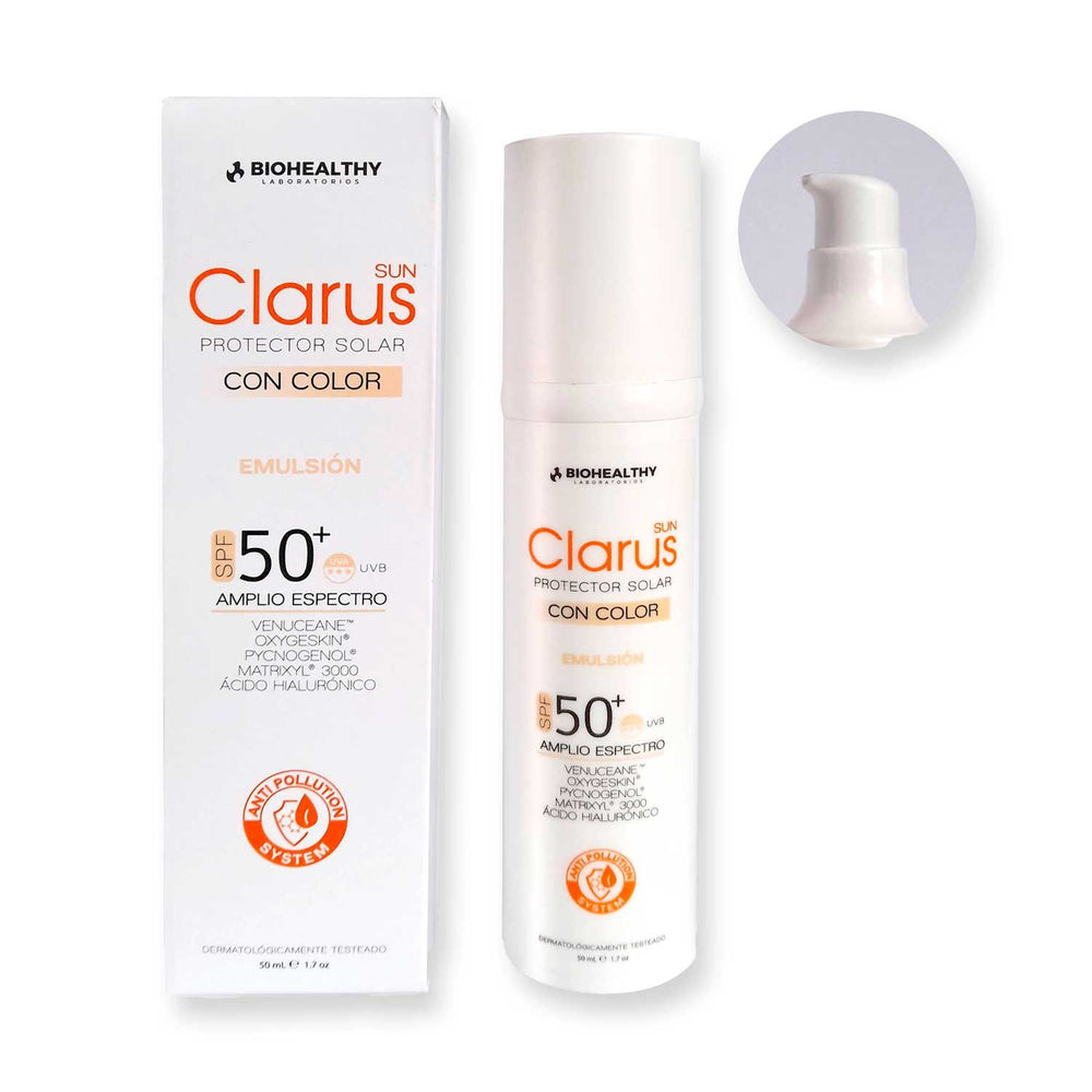 Clarus Protector Solar Con Color SPF 50+ | 50 ml