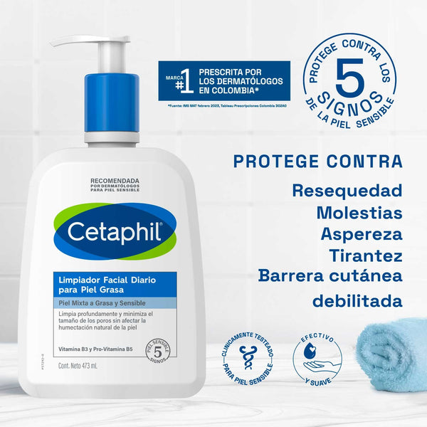 Cetaphil Limpiador Piel Grasa  | 473 ml