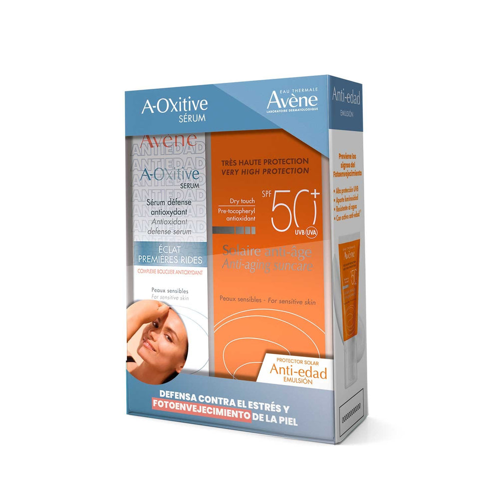 Kit Avène Oxitive Sérum+ Solar Antiedad Emulsión FPS 50 | 30 ml/50 ml