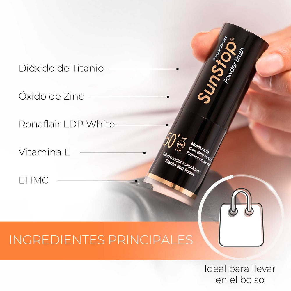 Sunstop Powder Brush Traslúcido SPF 50+|5 g
