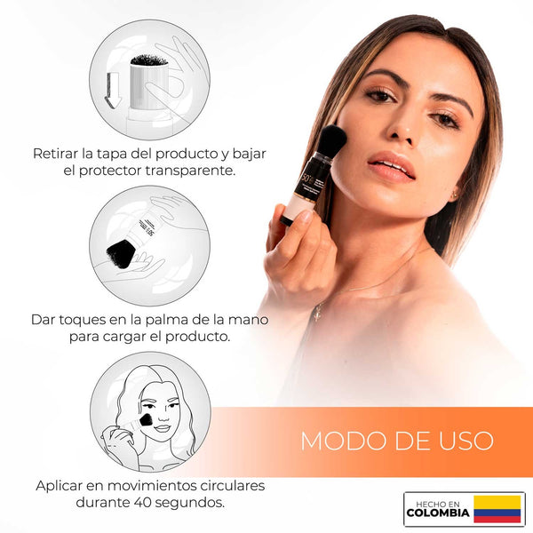 Sunstop Powder Brush Traslúcido SPF 50+|5 g