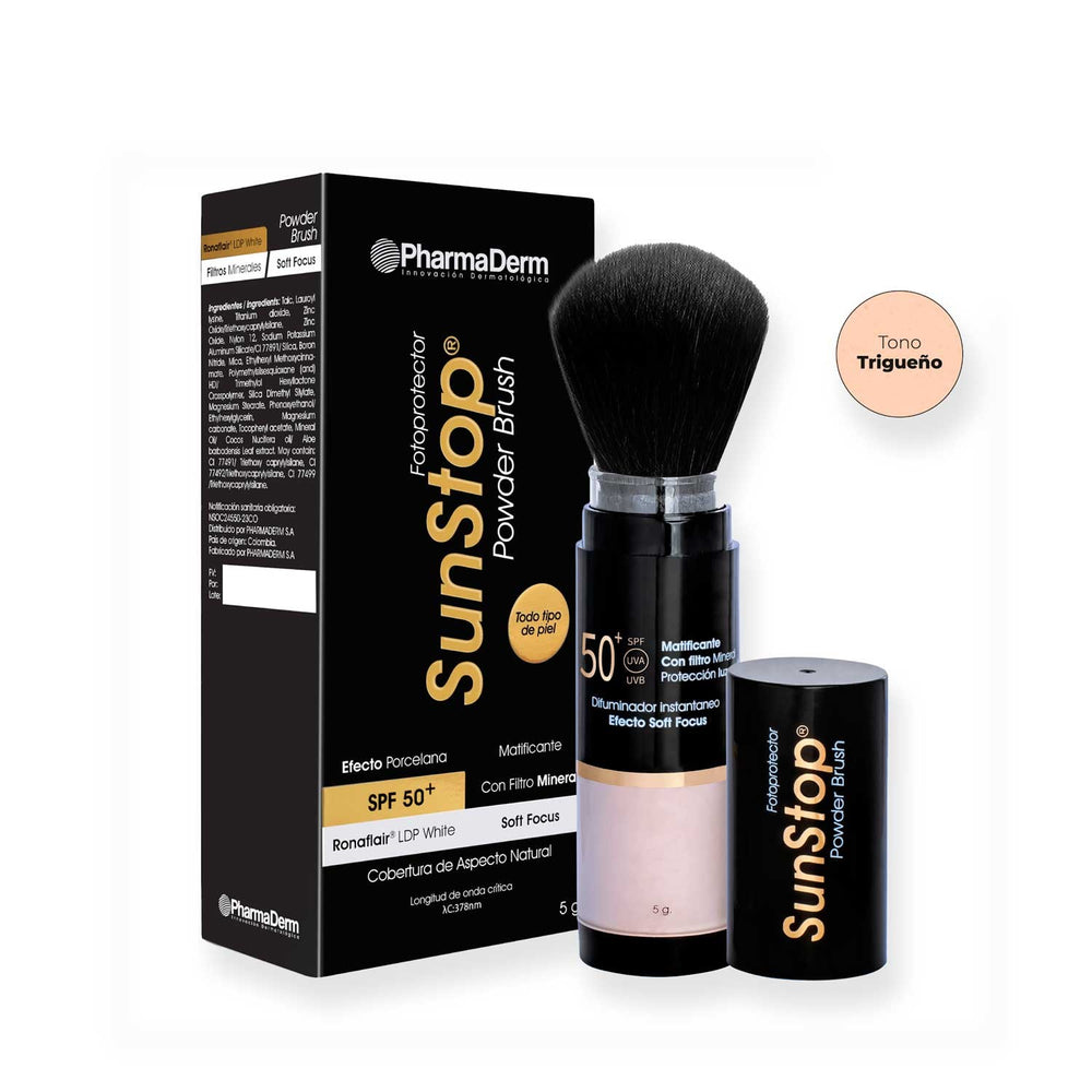 Sunstop Powder Brush Trigueño SPF 50+|5 g