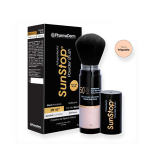 Sunstop Powder Brush Trigueño SPF 50+|5 g