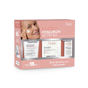 Kit Avène Hyaluron Activ B3 Crema + Gel Micelar + Agua Termal | 50 ml/200 ml /50 ml