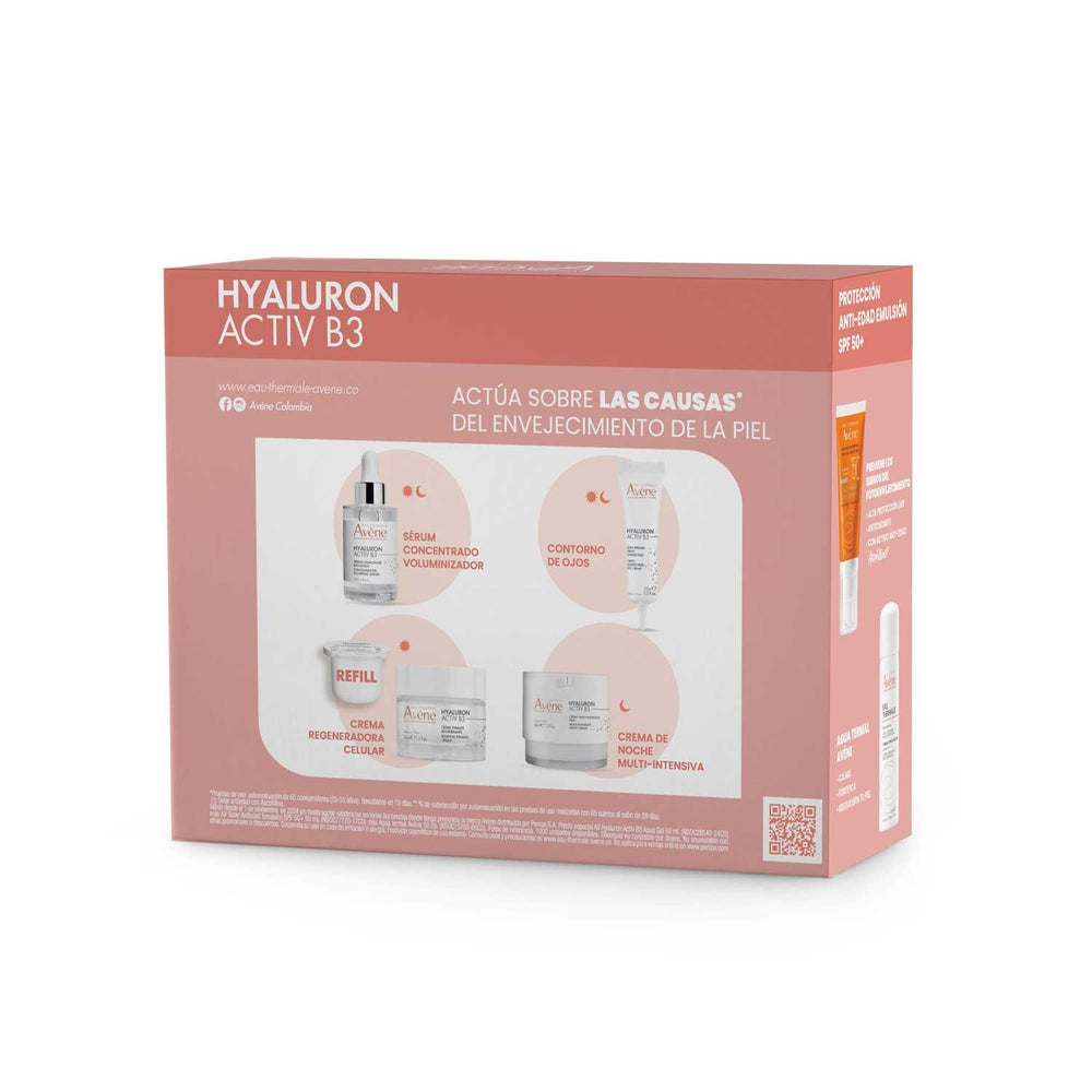 Kit Avène Hyaluron Activ B3 Aqua Gel + Solar Antiedad SPF 50 + Agua Termal |50 ml
