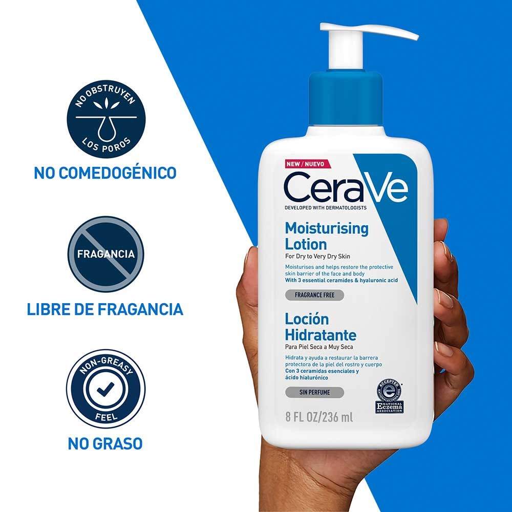 CeraVe Loción Hidratante Con Ceramidas y Ácido Hialurónico | 236 ml
