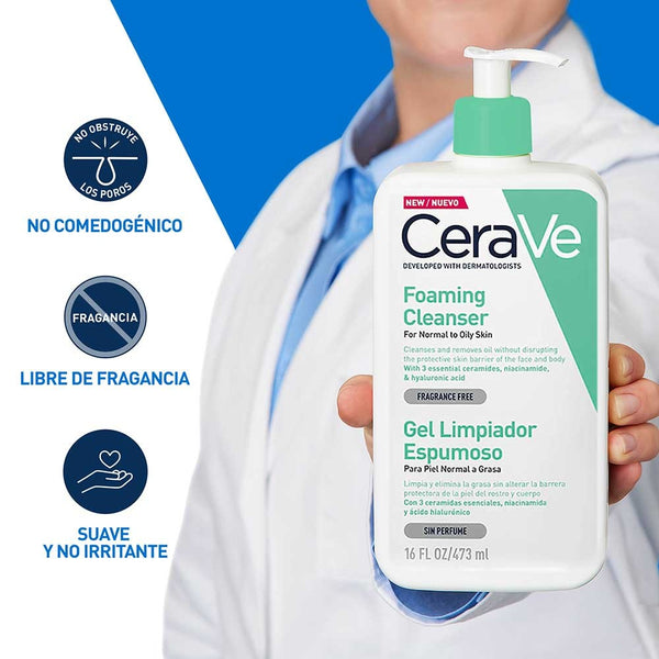 CeraVe Gel Limpiador Espumoso|473 ml