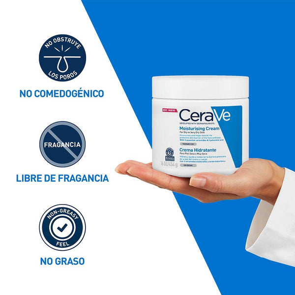 CeraVe Crema Hidratante Piel Sensible y Seca | 454 g