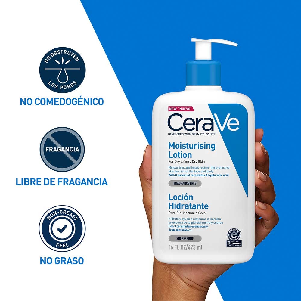 CeraVe Loción Hidratante Con Ceramidas y Ácido Hialurónico | 473 ml