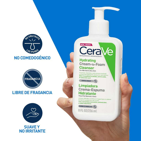 CeraVe Limpiadora Crema Espuma Hidratante | 236 ml