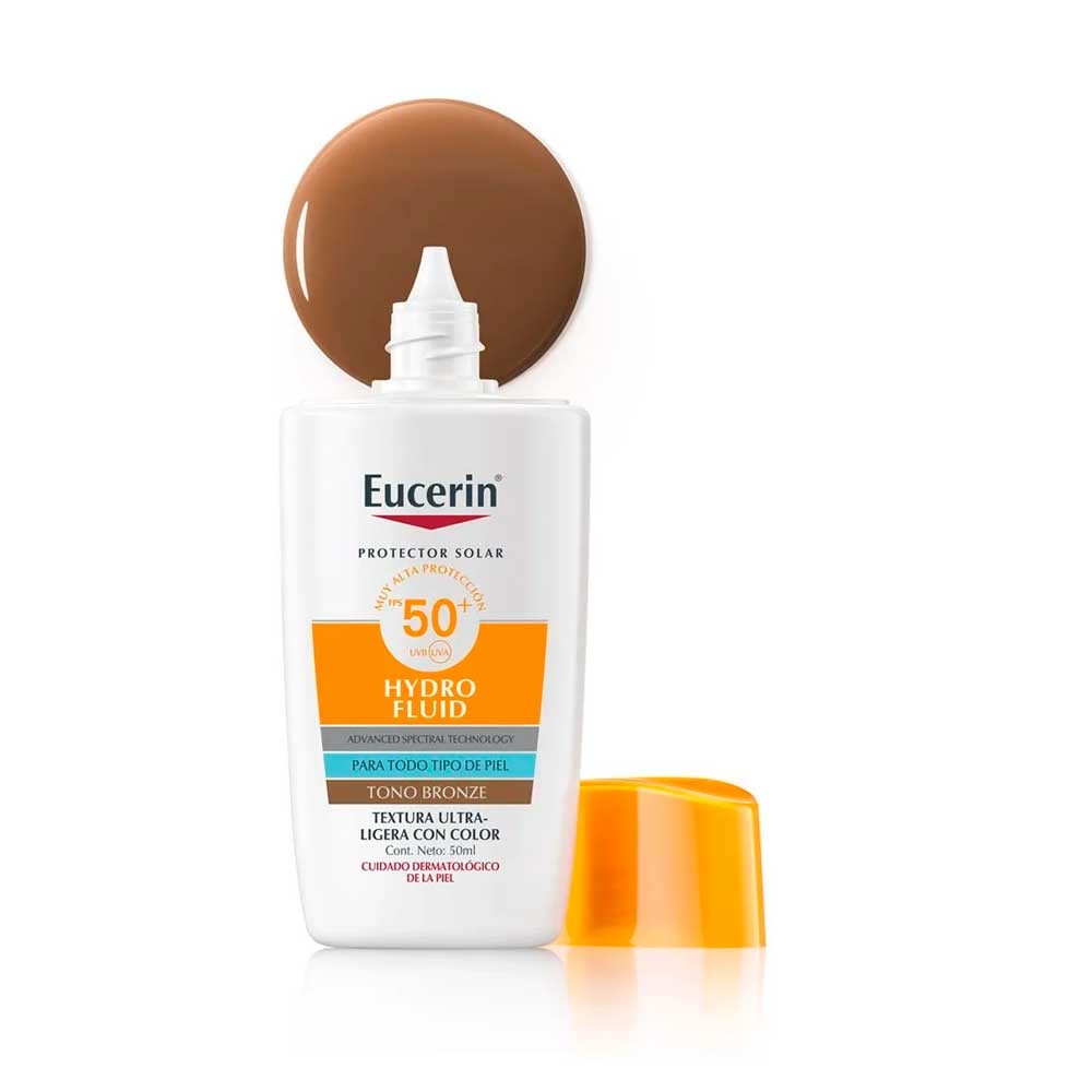 Eucerin Hydro Fluido Ultra Ligero FPS 50 Protector Solar Tono Bronze | 50 ml