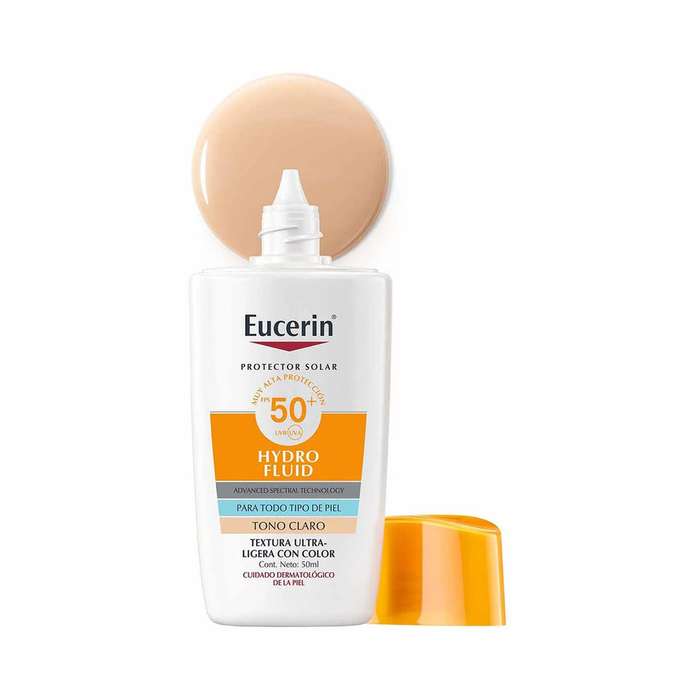 Eucerin Hydro Fluido Ultra Ligero FPS 50+ Protector Solar Tono Claro | 50 ml