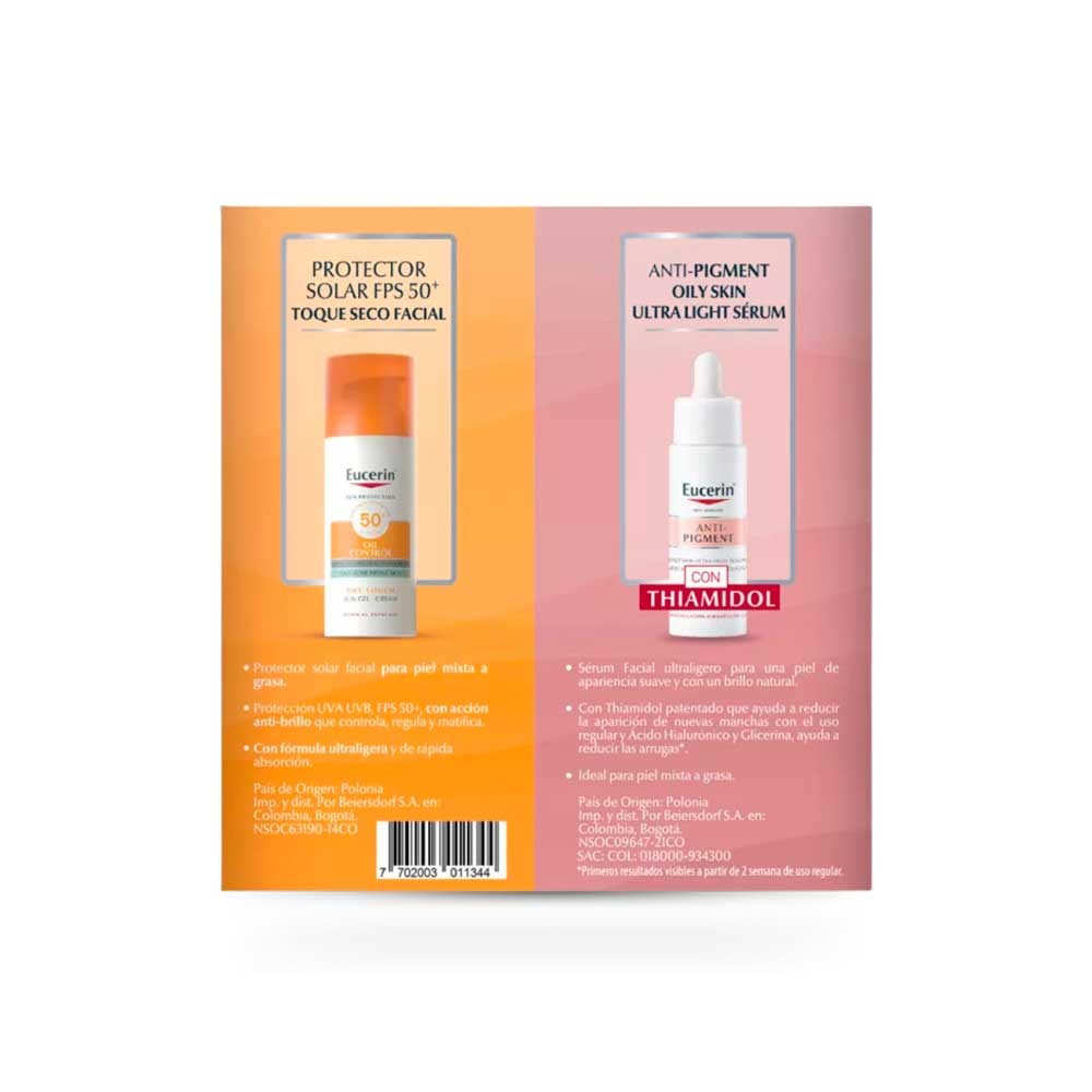 Kit Eucerin Anti-Pigment Ultra Light Serum + Gratis Toque Seco | 30 ml/50 ml