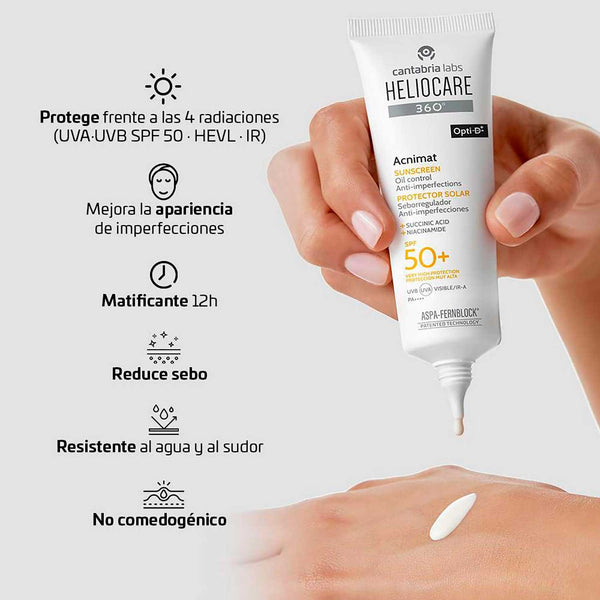 Heliocare Protector Solar 360 Acnimat SPF 50+  | 50 ml