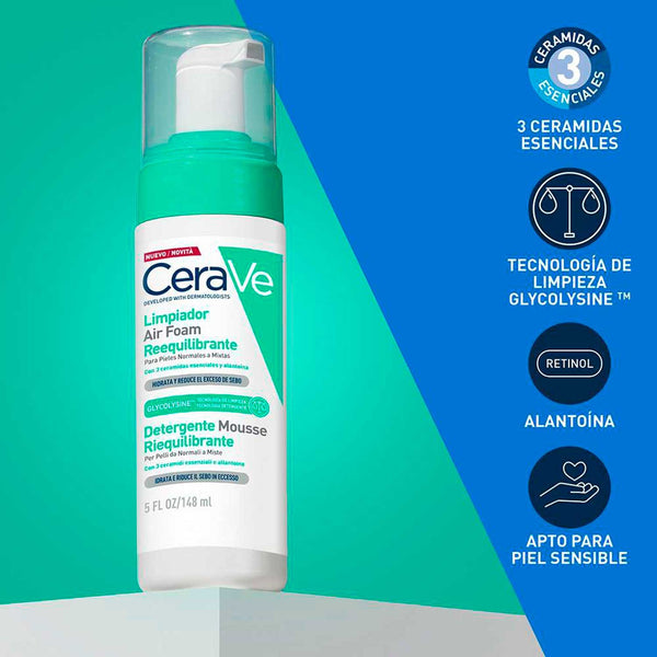 CeraVe Limpiador Air Foam Reequilibrante |148 ml