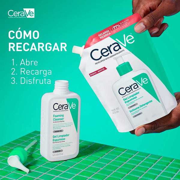 CeraVe Refill Gel Limpiador Espumoso | 473 ml