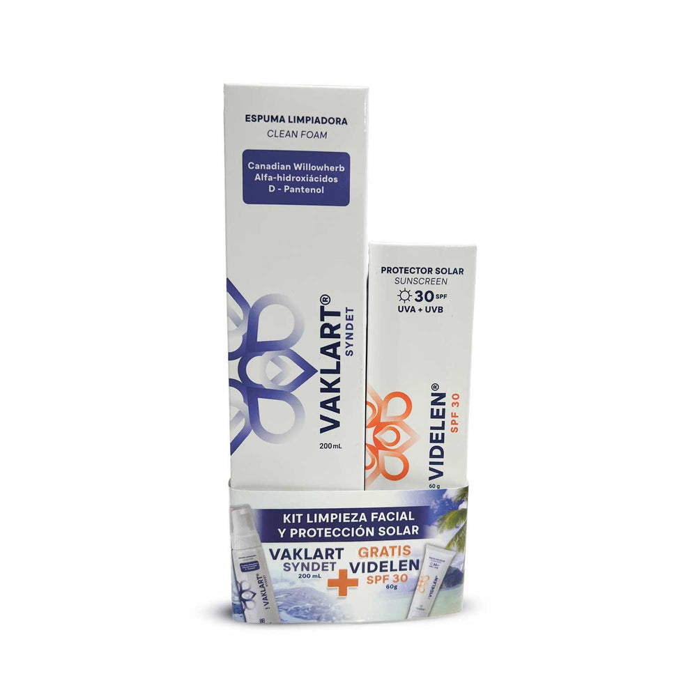 Kit Vaklart Syndet Limpiador+ Videlen SPF 30 | 200 ml /60 g