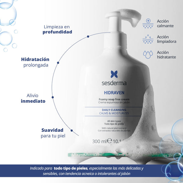 Hidraven Crema Espumosa Sin Jabón| 300 ml