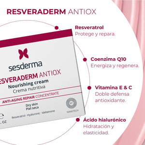 Resveraderm Crema Nutritiva Antiedad | 50 ml