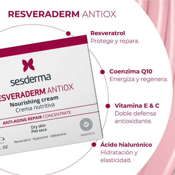 Resveraderm Crema Nutritiva Antiedad | 50 ml