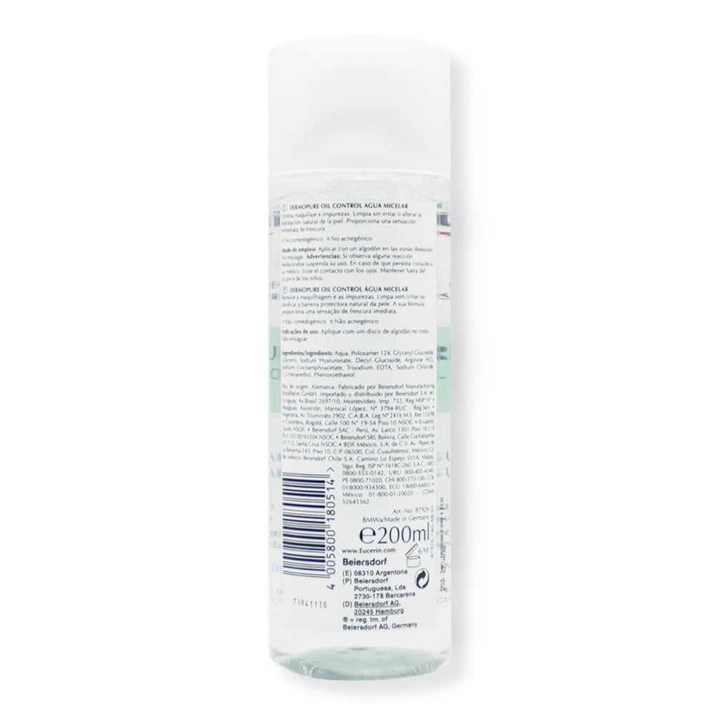 DermoPure Oil Control Agua Micelar | 200 ml