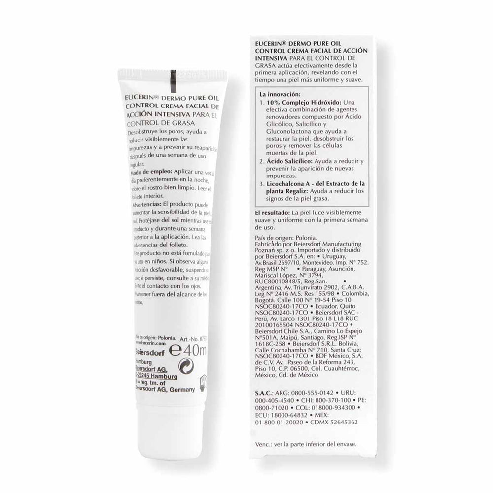 DermoPure Oil Control Crema Facial Noche | 40 ml