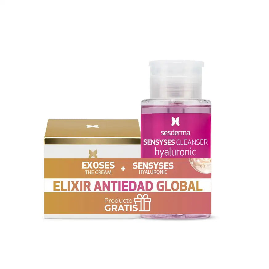 Kit Elixir Antiedad Global: Exoses Crema + Sensyses Cleanser Hyaluronic |  50 ml + 200 ml