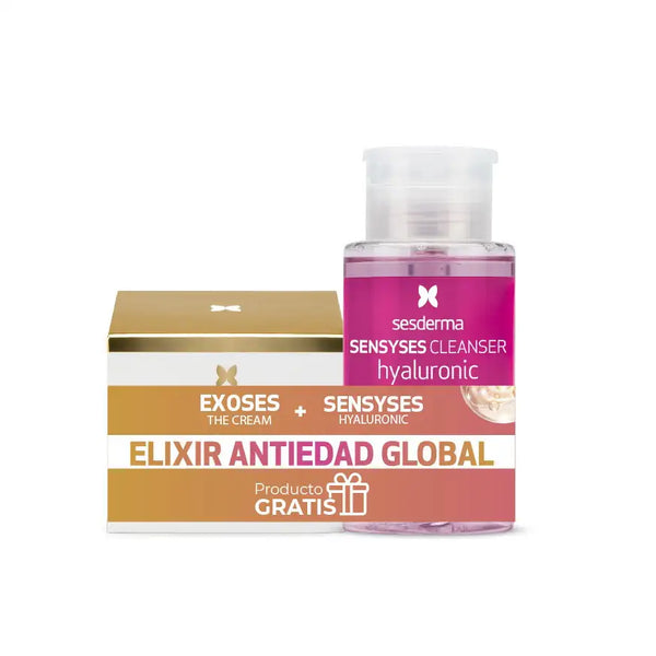 Kit Elixir Antiedad Global: Exoses Crema + Sensyses Cleanser Hyaluronic |  50 ml + 200 ml