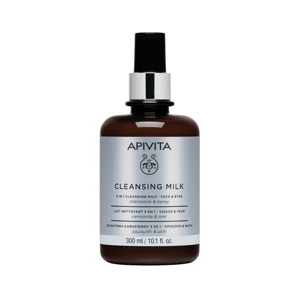 Apivita Cleansing Milk 3 in 1 - Face-Eyes | 300 ml